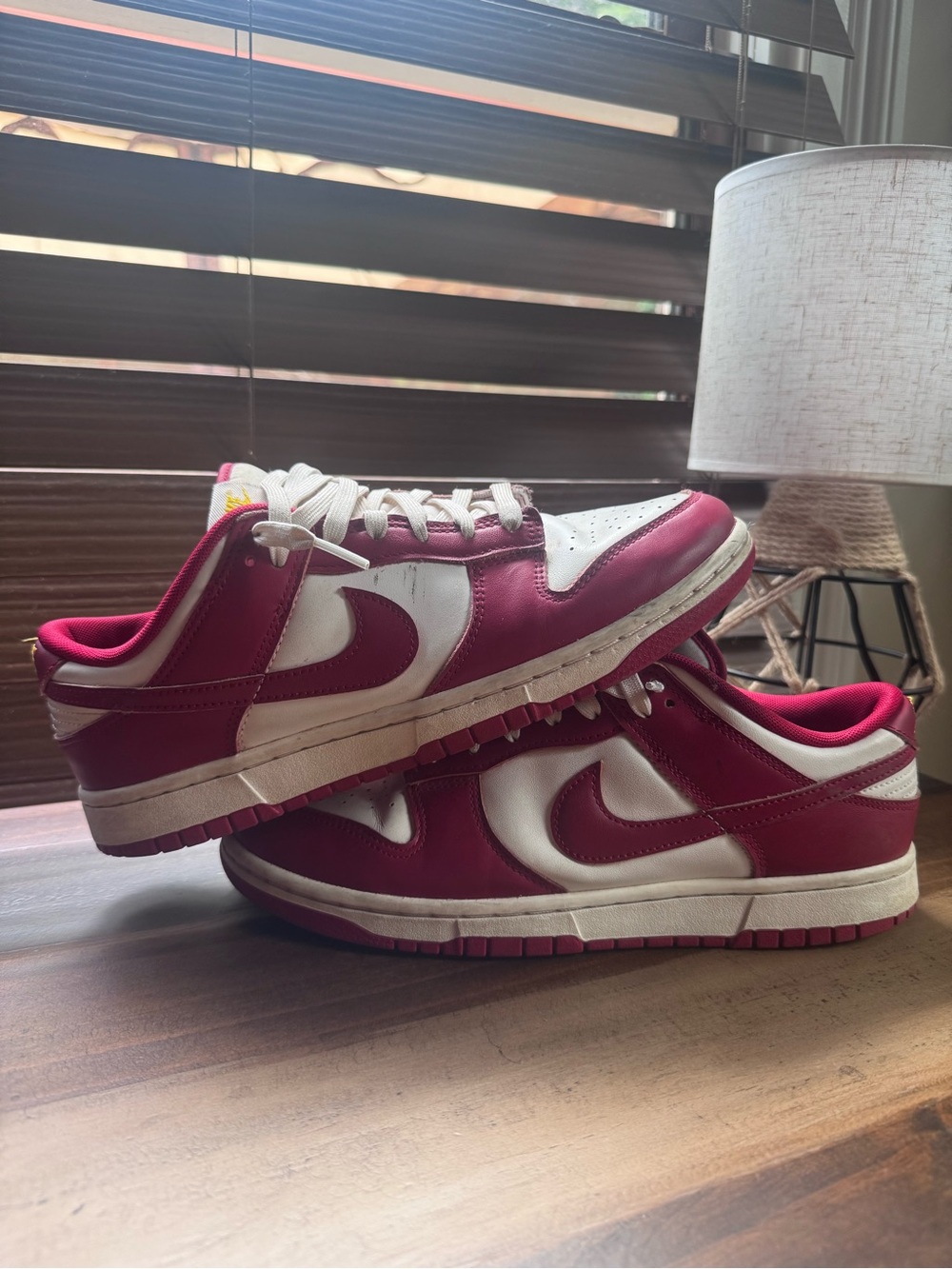 Nike Dunks -Red and White Low-Top